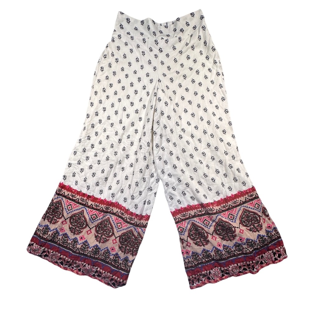 Xhilaration‎ Women's Medium Palazzo Pants Super Wide Leg Boho Print